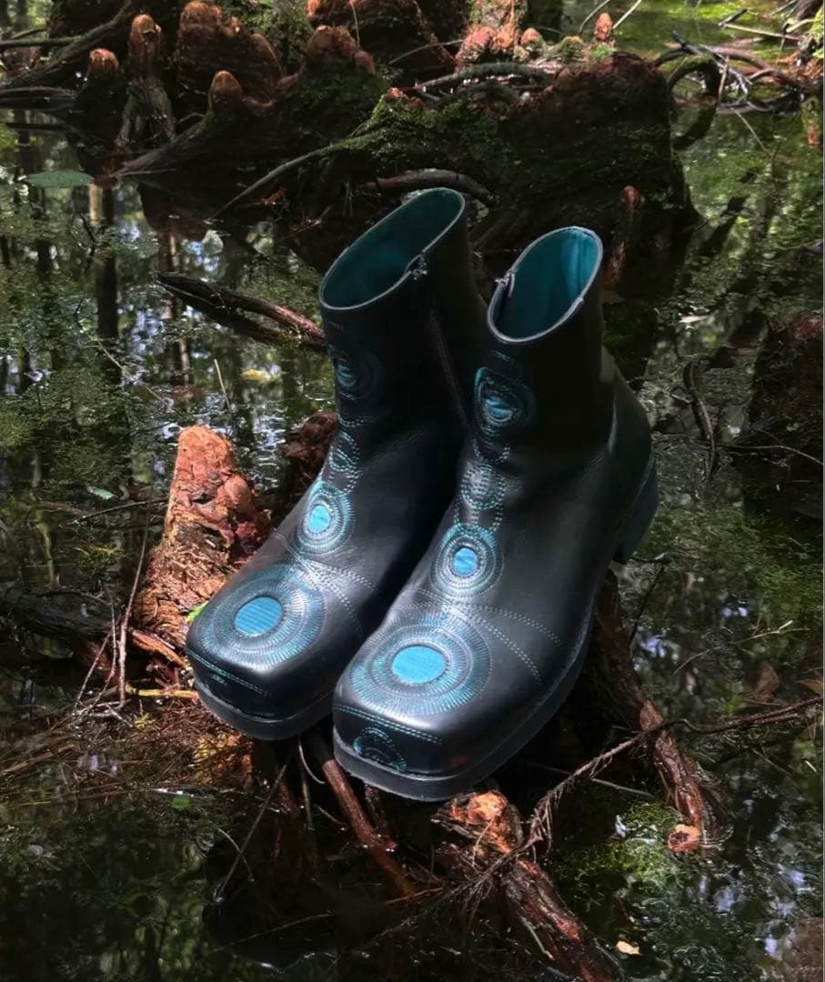 54A0 × musaafeer Square Toe Boots