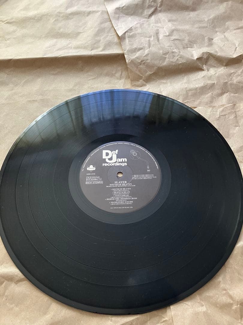 Slayer South of Heaven 12インチレコード