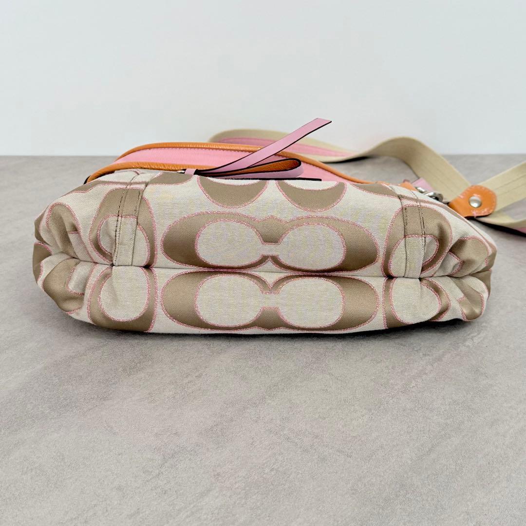 COACH 2way バッグ ポピーシグネチャーサティーンルレックスグルーヴィー