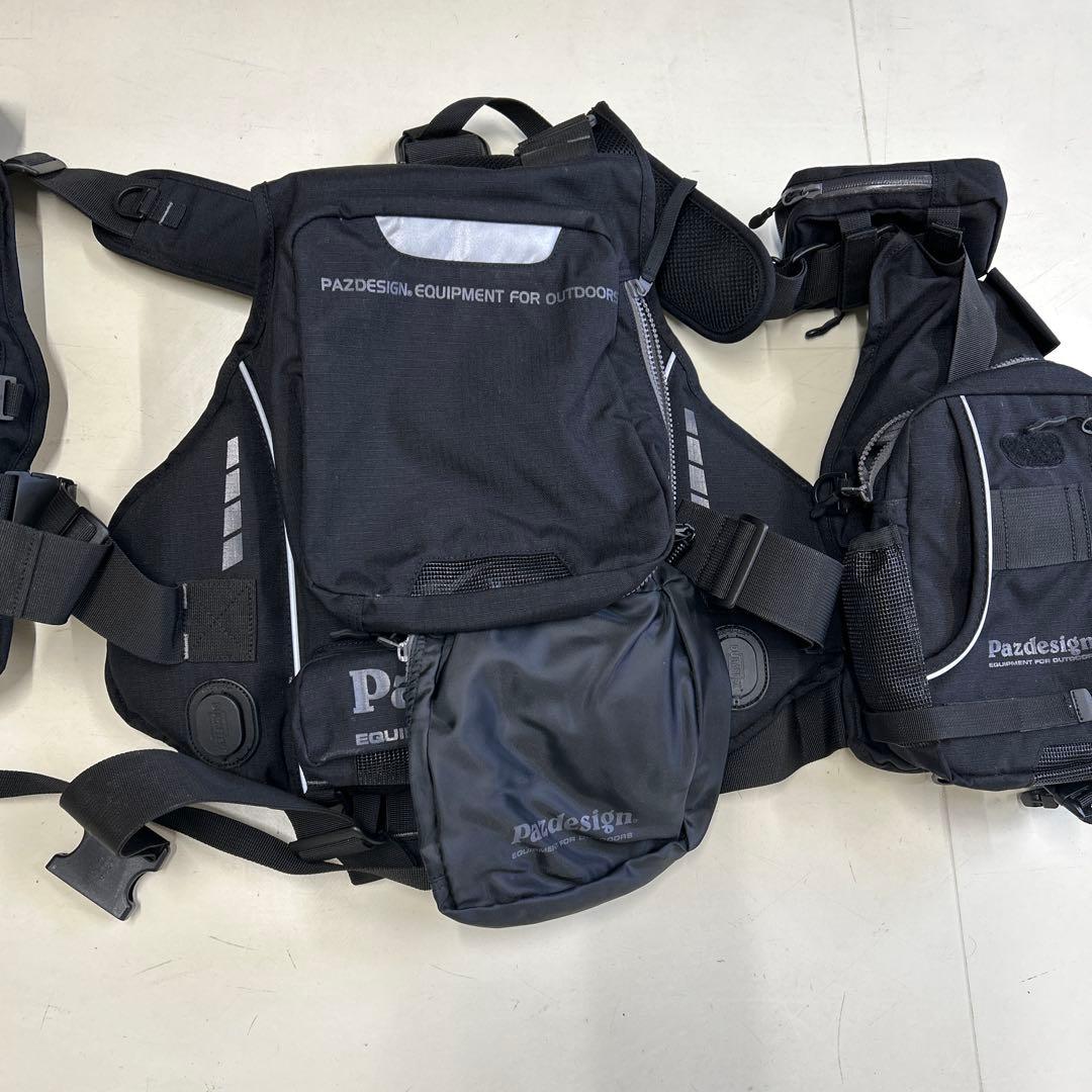 Pazdesign ブラック フィッシングベスト