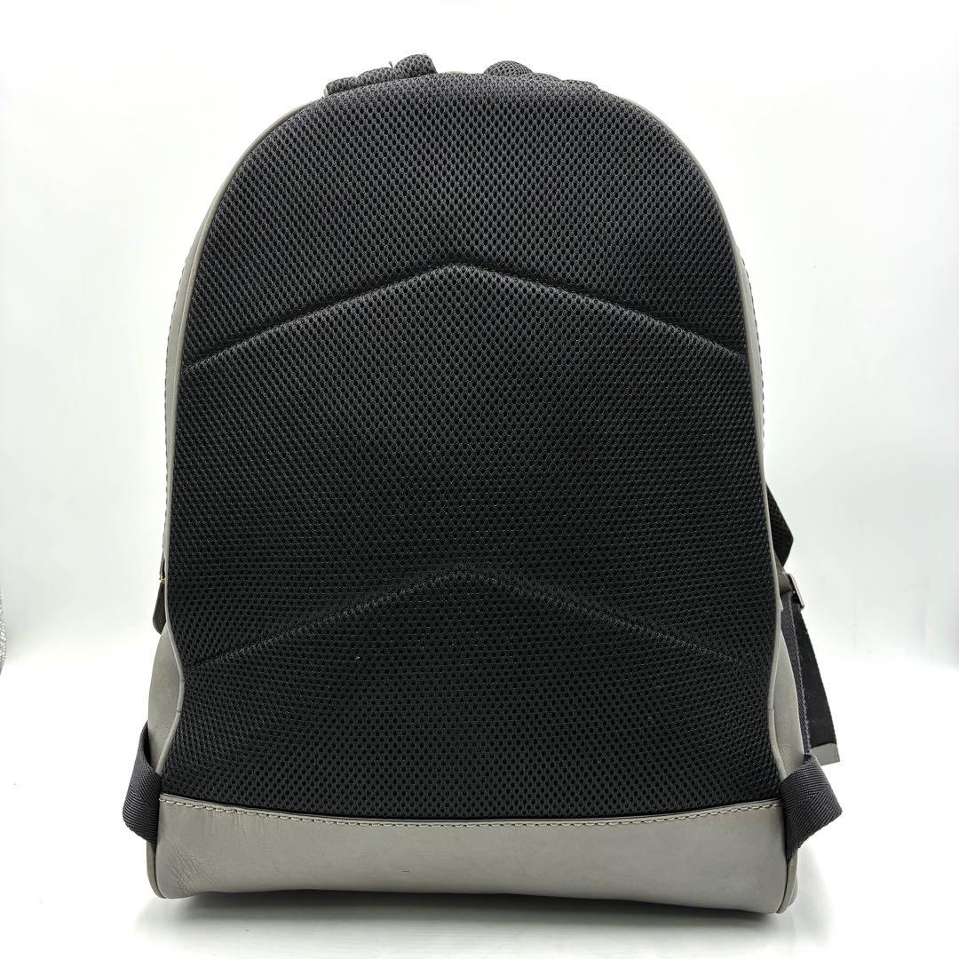 極美品 コーチ アカデミー リュック A4収納 大容量 オールレザー グレー