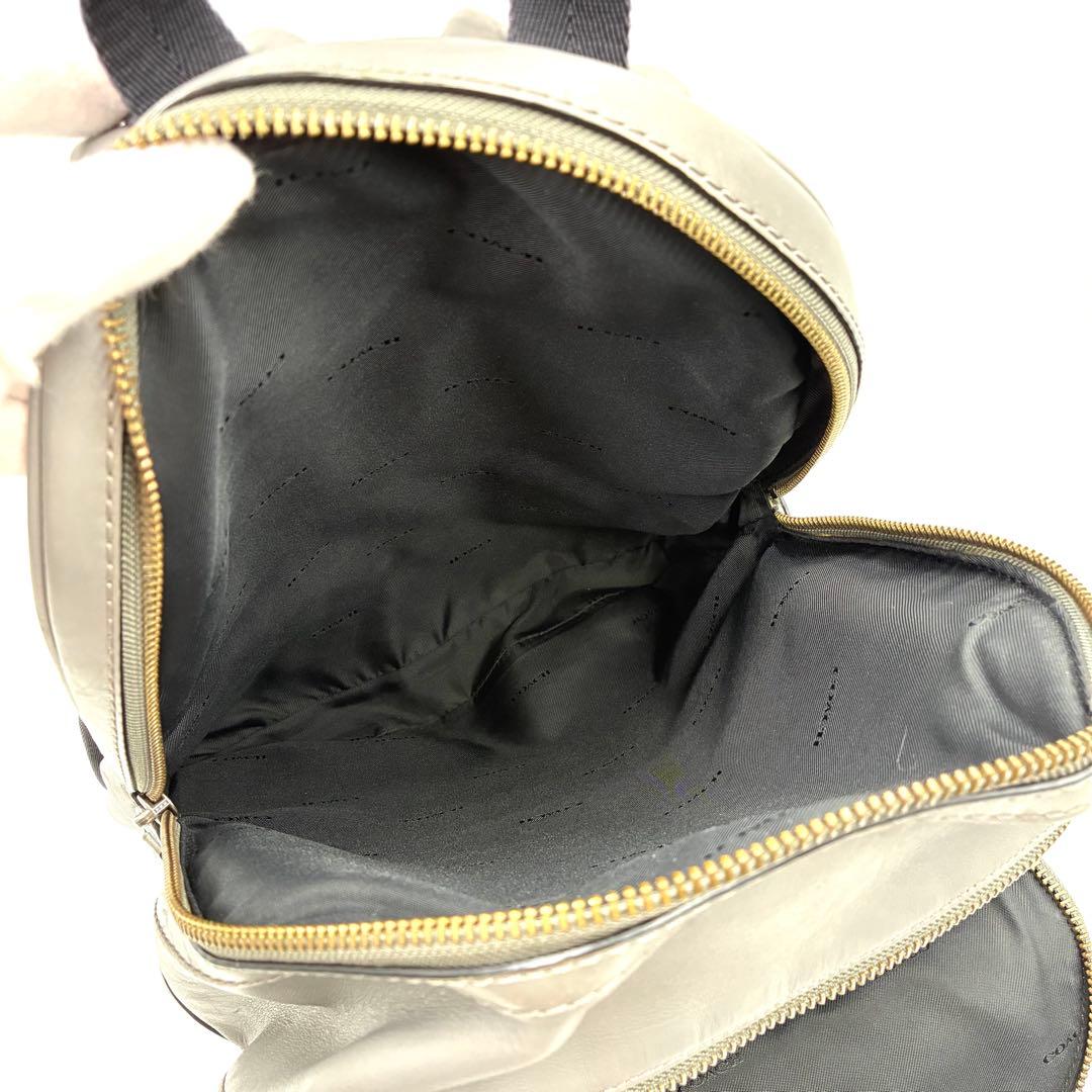 極美品 コーチ アカデミー リュック A4収納 大容量 オールレザー グレー