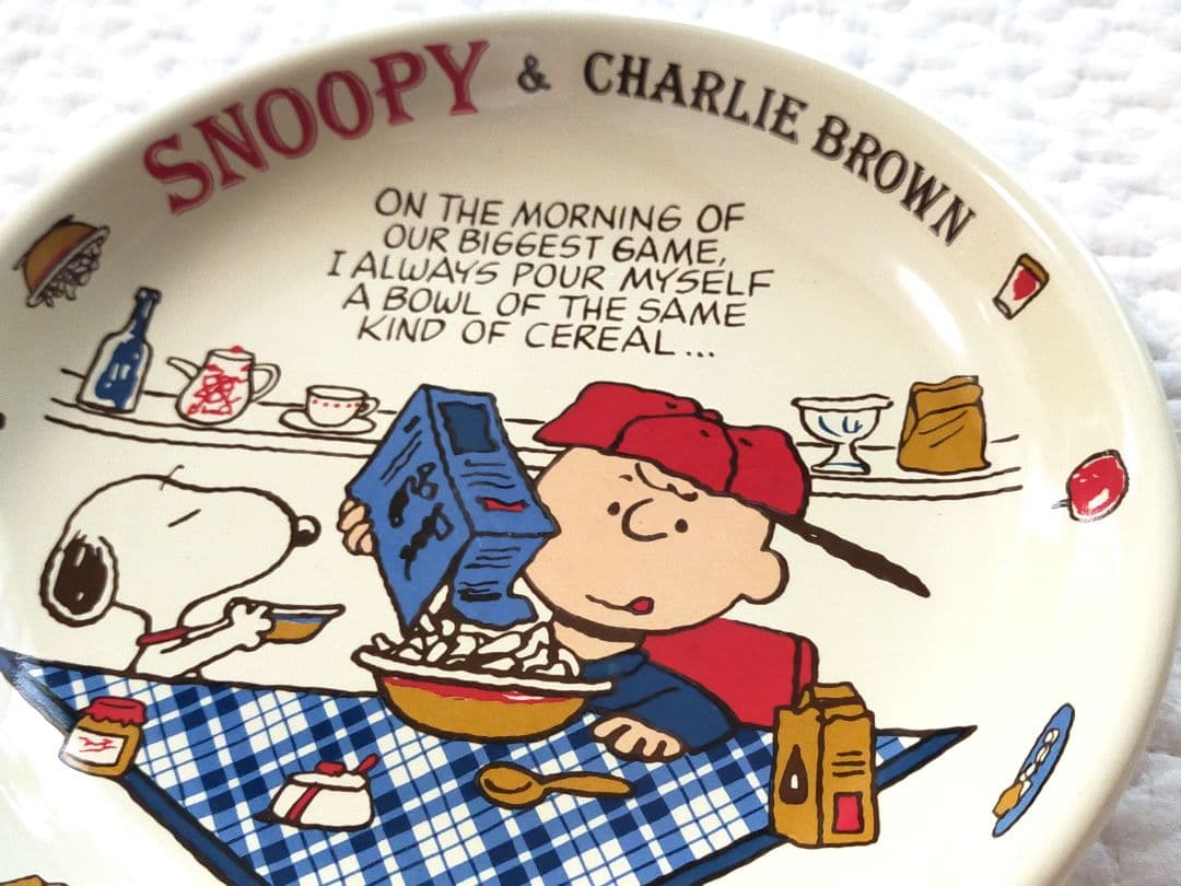 スヌーピー SNOOPY プレート 皿 陶器 ヴィンテージ レトロ
