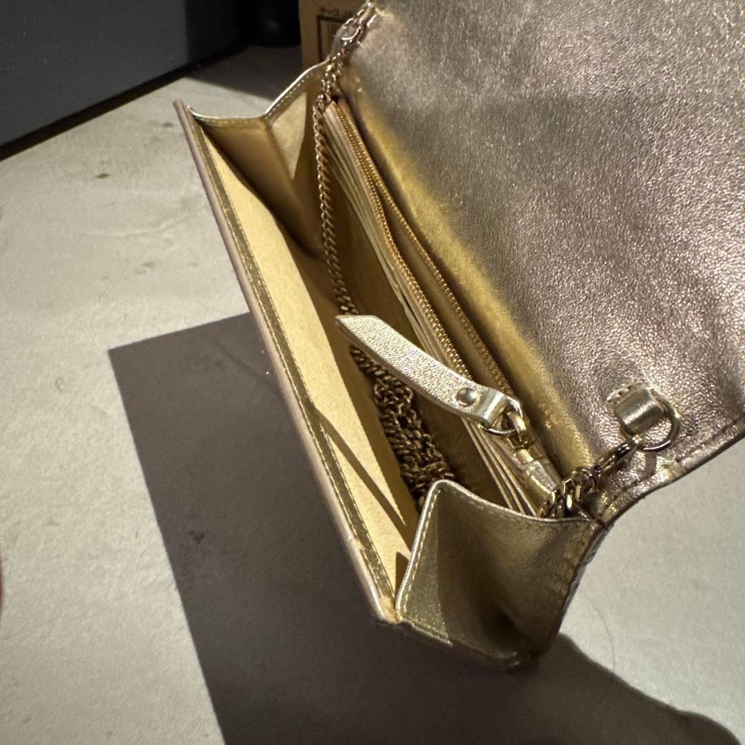 ジミーチュウ JIMMY CHOO チェーンウォレット ゴールド