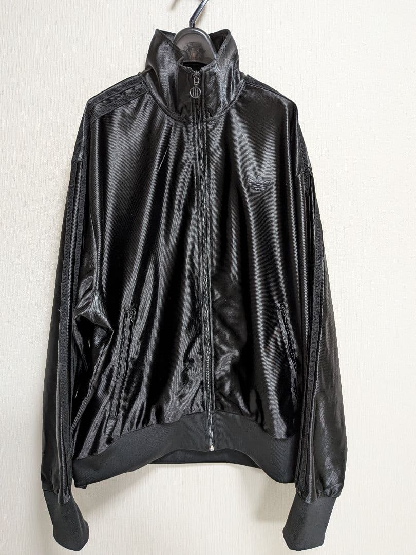 adidas ファイヤーバードメタリックトラックトップ ブラック サイズL