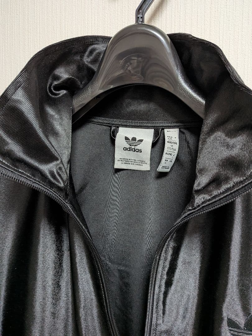 adidas ファイヤーバードメタリックトラックトップ ブラック サイズL