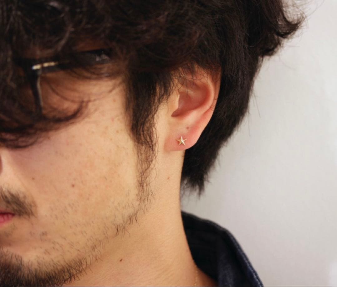 SYMPATHY OF SOULスターピアス K18イエローゴールド