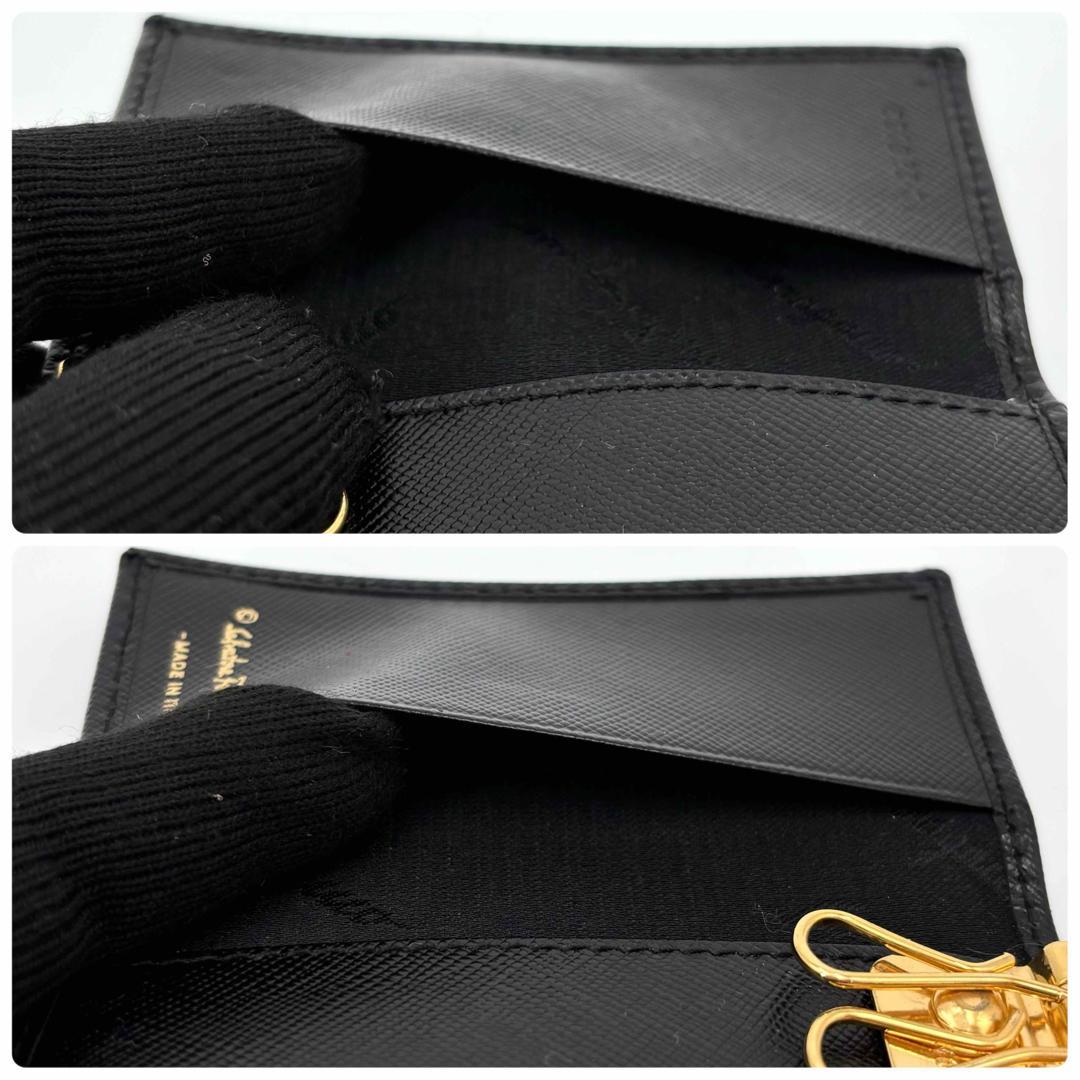 未使用級 Salvatore Ferragamo キーケース 6連 ブラック