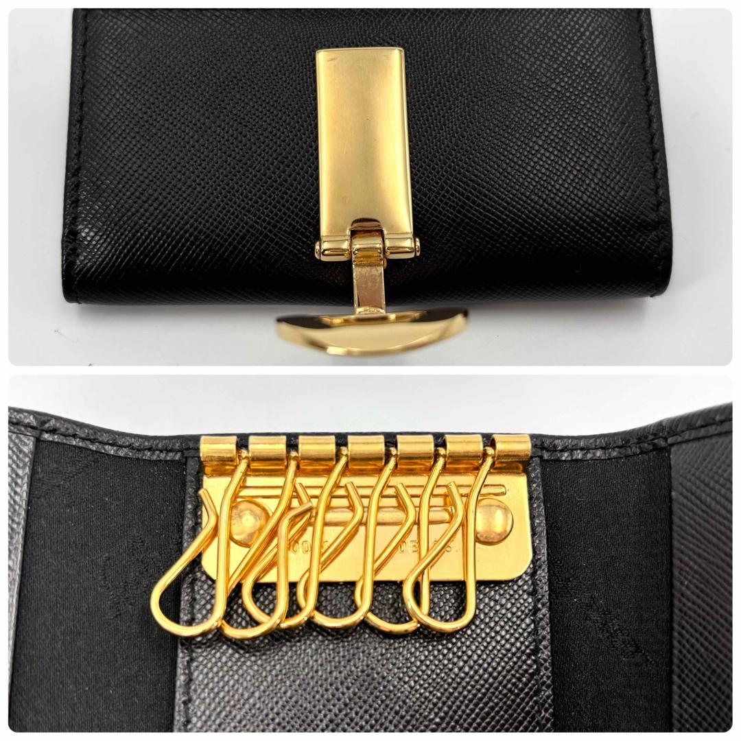 未使用級 Salvatore Ferragamo キーケース 6連 ブラック