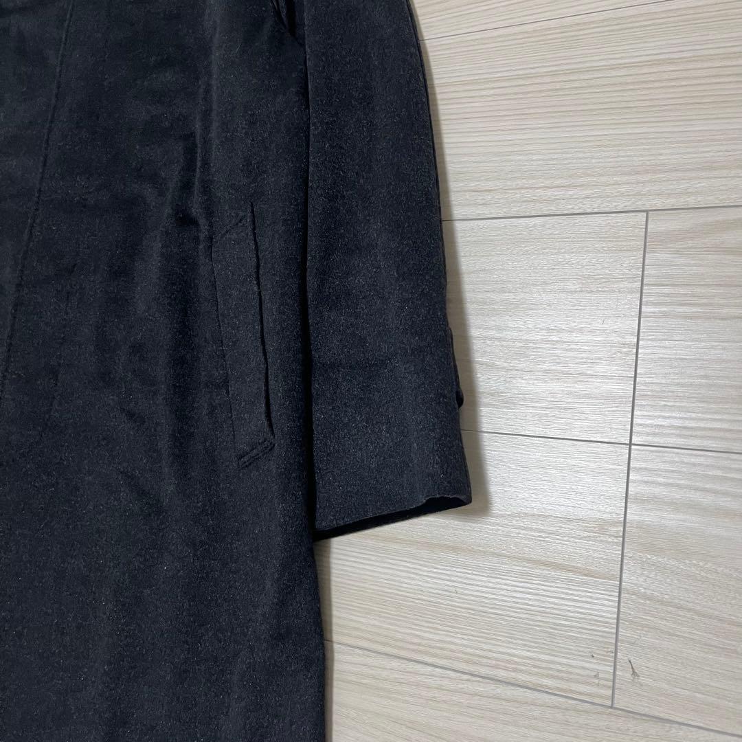 高級✨未使用級　SANYO カシミヤ100 ステンカラーコート ブラックグレー