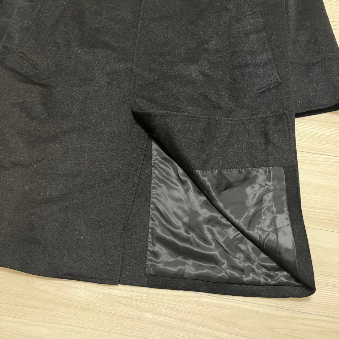 高級✨未使用級　SANYO カシミヤ100 ステンカラーコート ブラックグレー