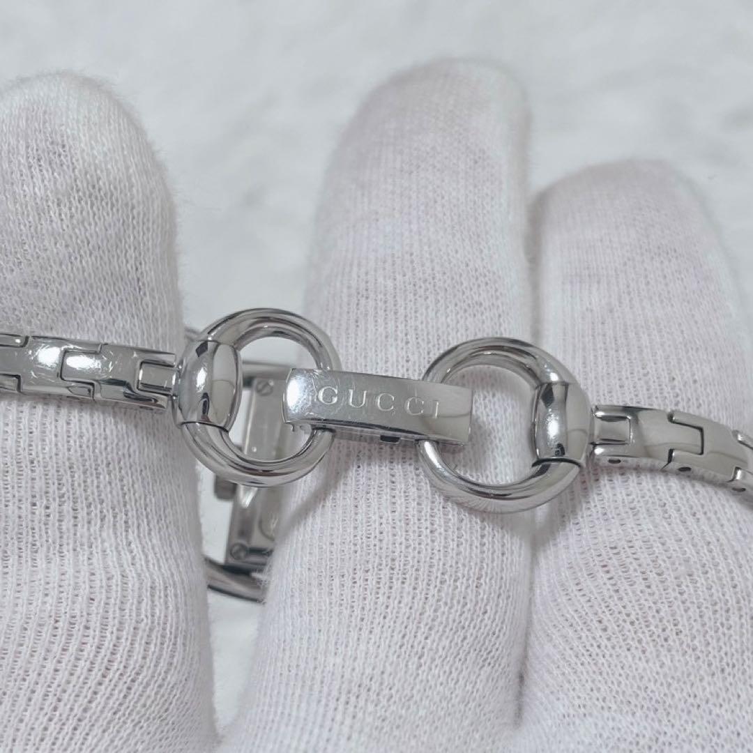 GUCCI グッチ シニョーリア シルバー スクエア腕時計 116.5 シェル