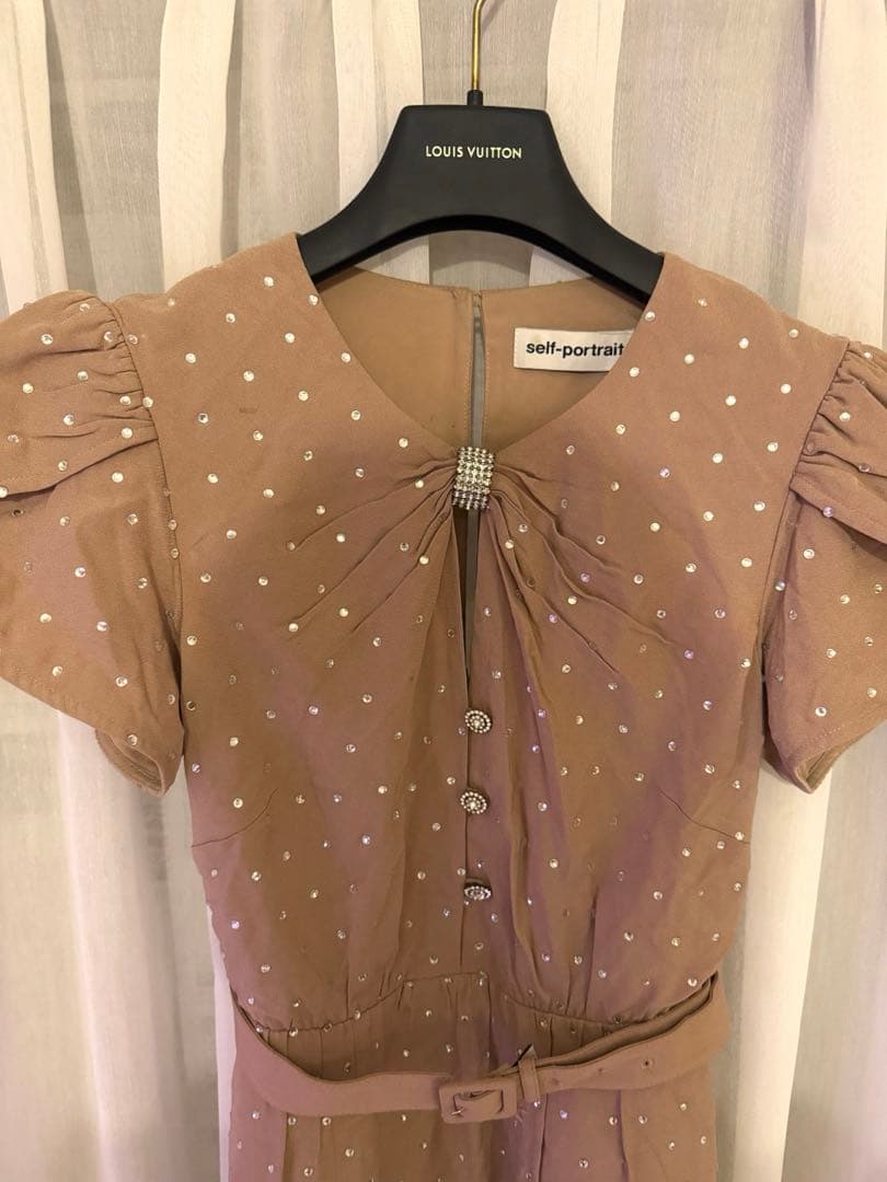 美品✨Self-portrait ビジュ　ワンピース　パフ