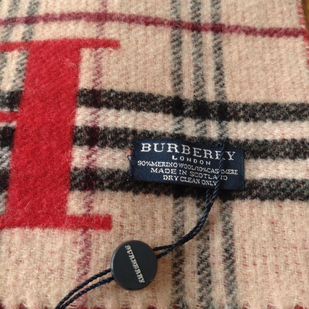 ※.n.となります※Burberry リバーシブル マフラー　赤