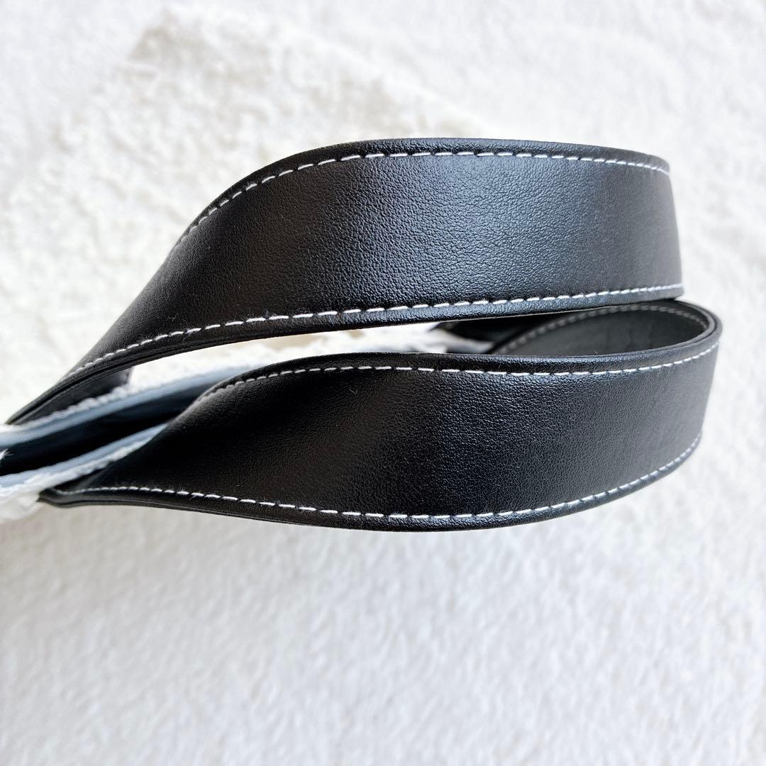 タグ付き新品 ELLIE ジャガードトートバッグ M オフホワイト A4 PC