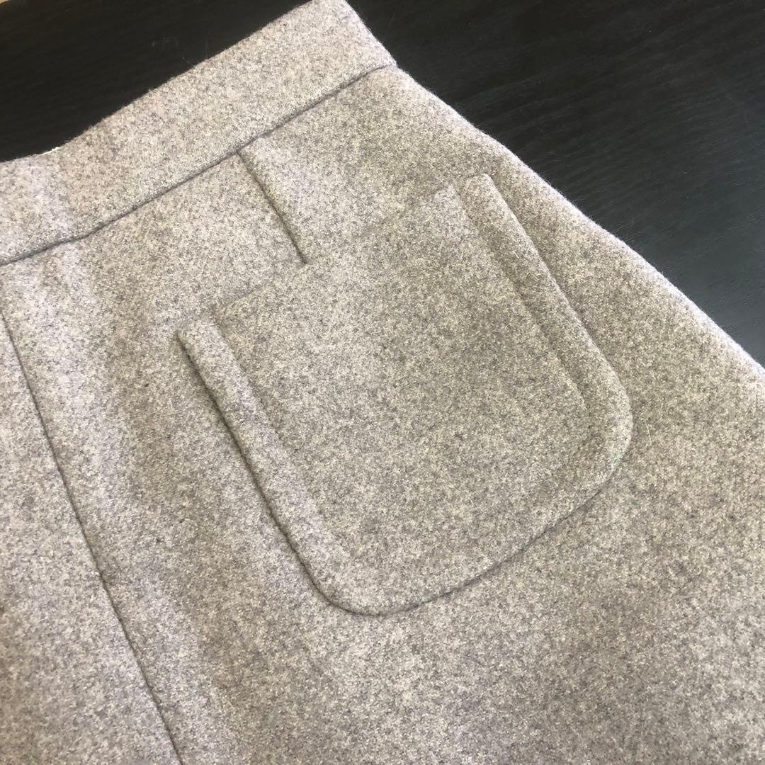 超美品　CELINE セリーヌ ウール スカート 2D23 サイズ:38