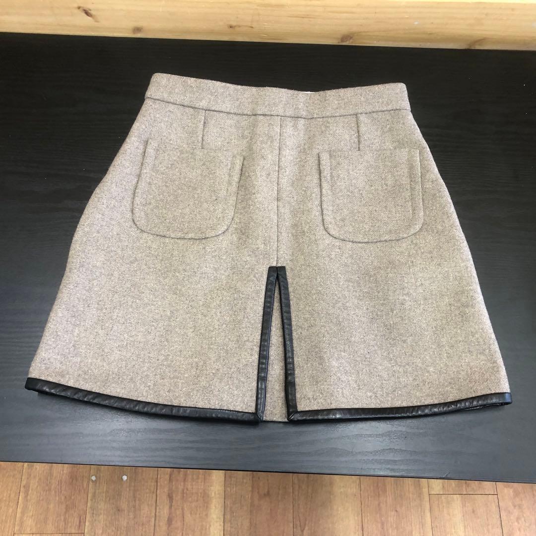 超美品　CELINE セリーヌ ウール スカート 2D23 サイズ:38