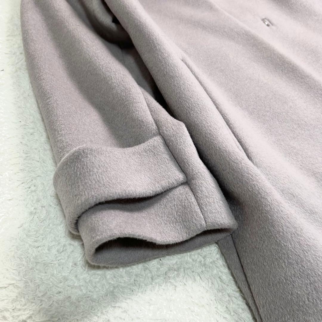 green label アンゴラビーバー スリット ノーカラー コート