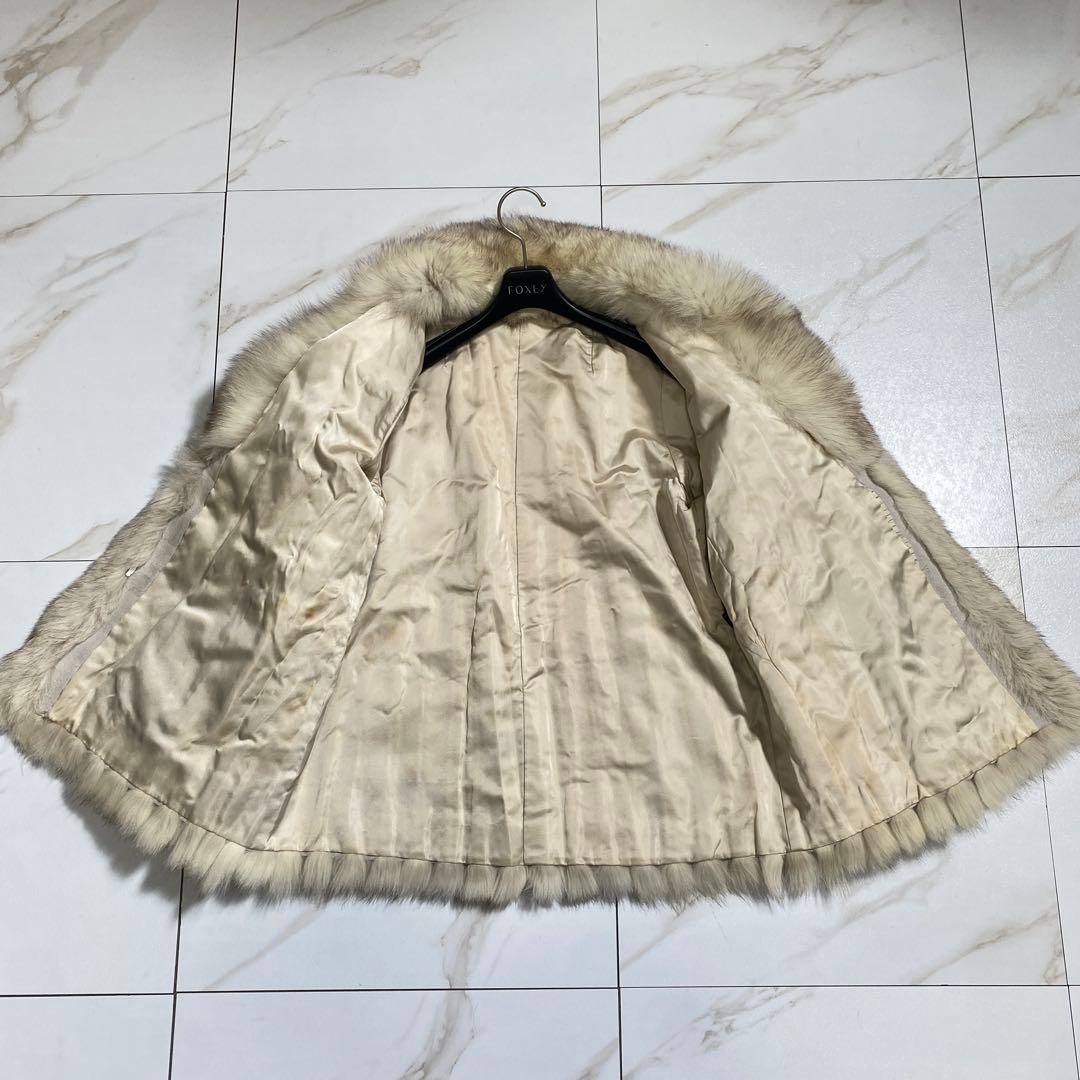 ヴィンテージ フォックスファーコート 肉厚 もこもこ 女優襟 入手困難 11