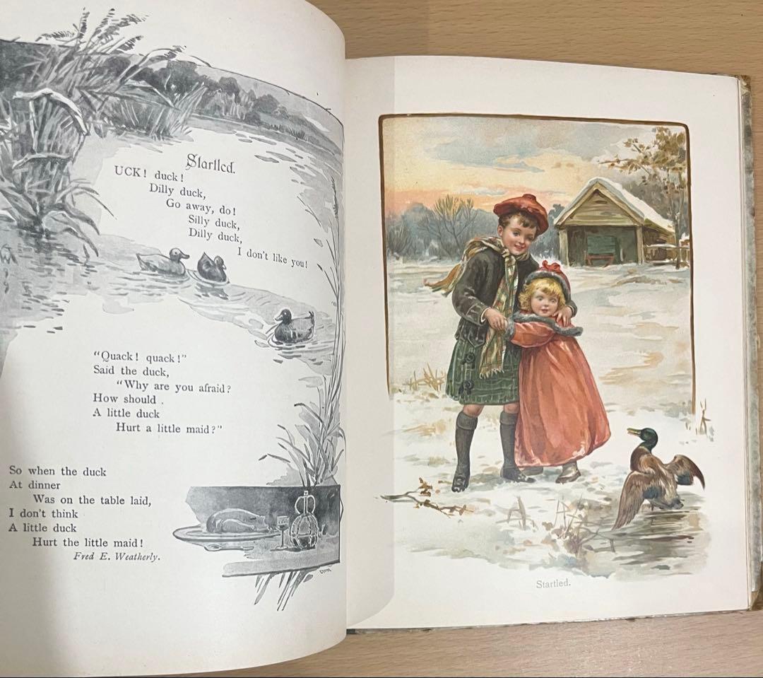 N o.370 希少 アンティーク 洋書 絵本 ビクトリアン 児童書 童謡