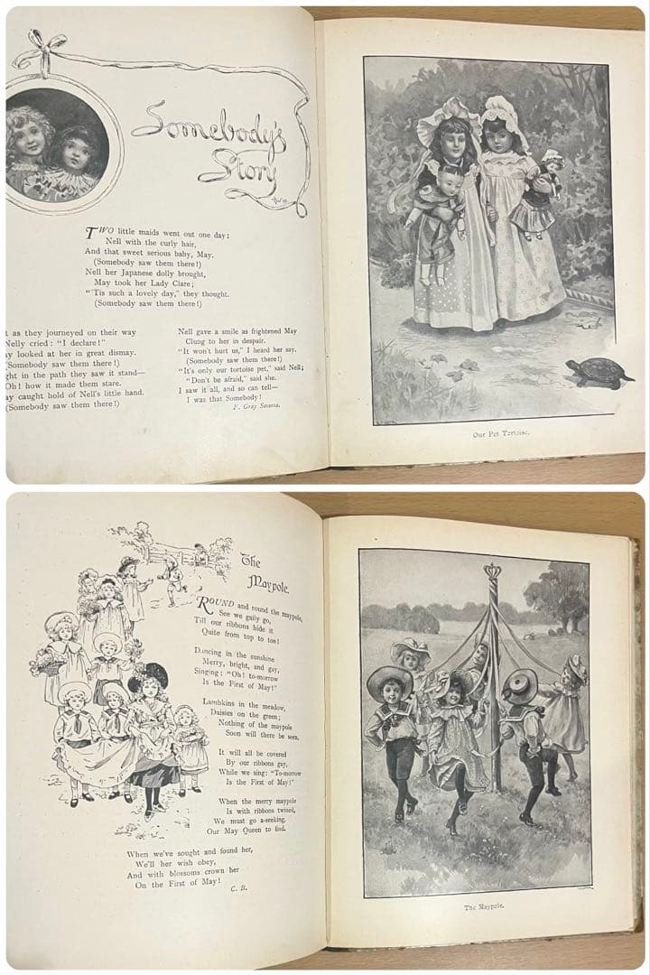 N o.370 希少 アンティーク 洋書 絵本 ビクトリアン 児童書 童謡