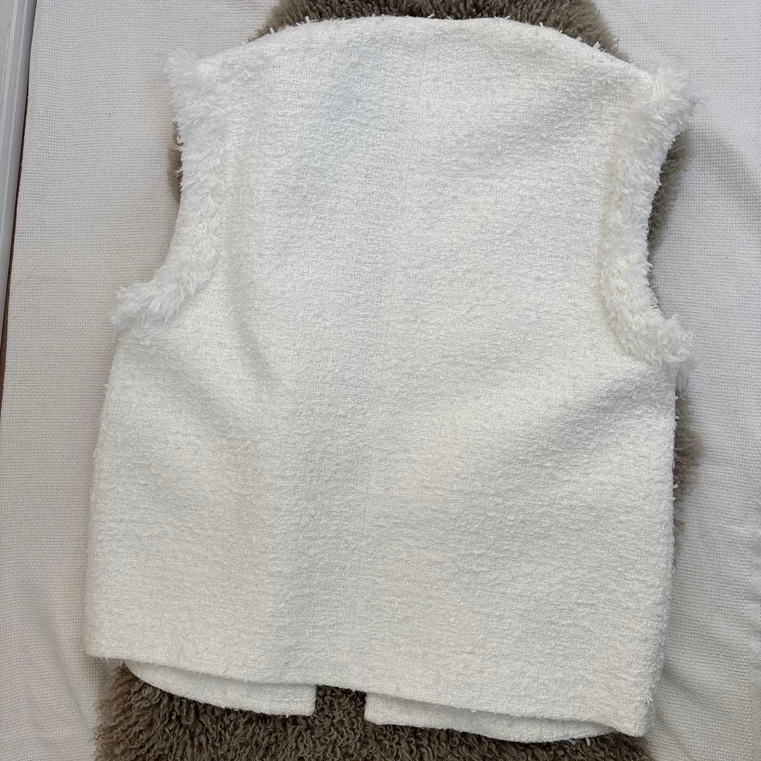 UNITED ARROWS ツイードベスト 美品 ブラウス2点セット 36サイズ