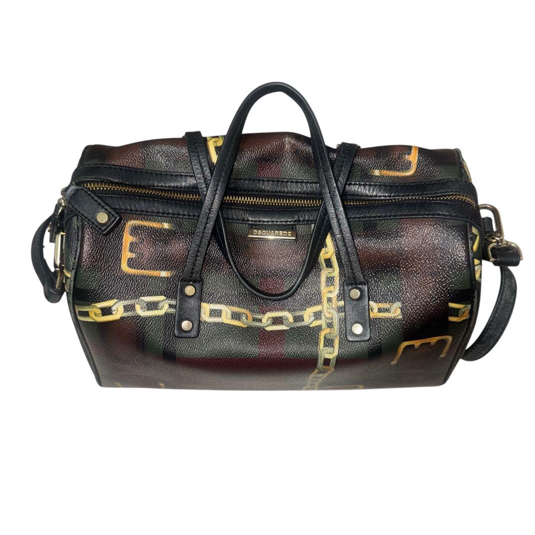 バッグ Dsquared2 Chain Design Small Boston Bag