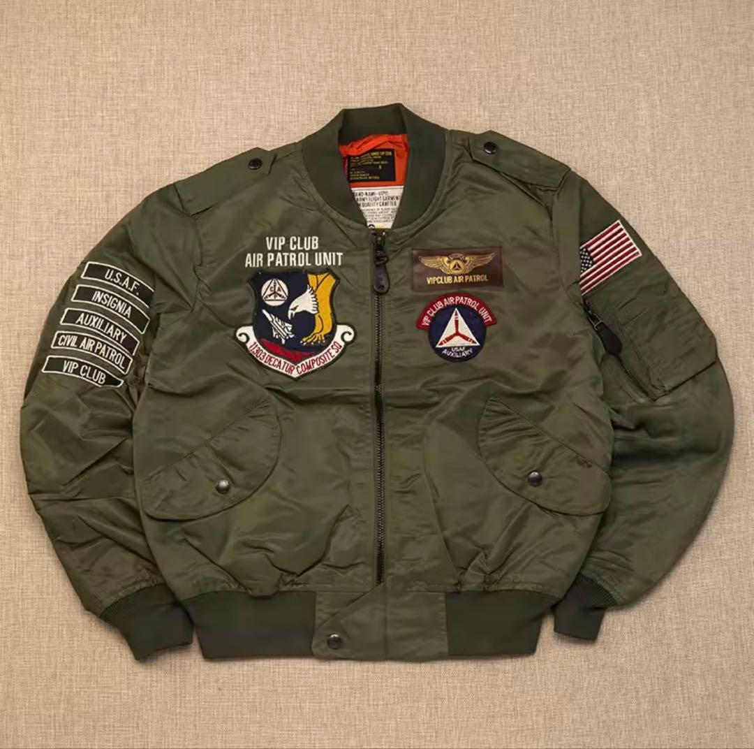 【即発送】ma-1フライトジャケット オリーブグリーン 短丈