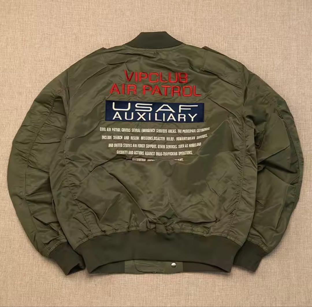 【即発送】ma-1フライトジャケット オリーブグリーン 短丈