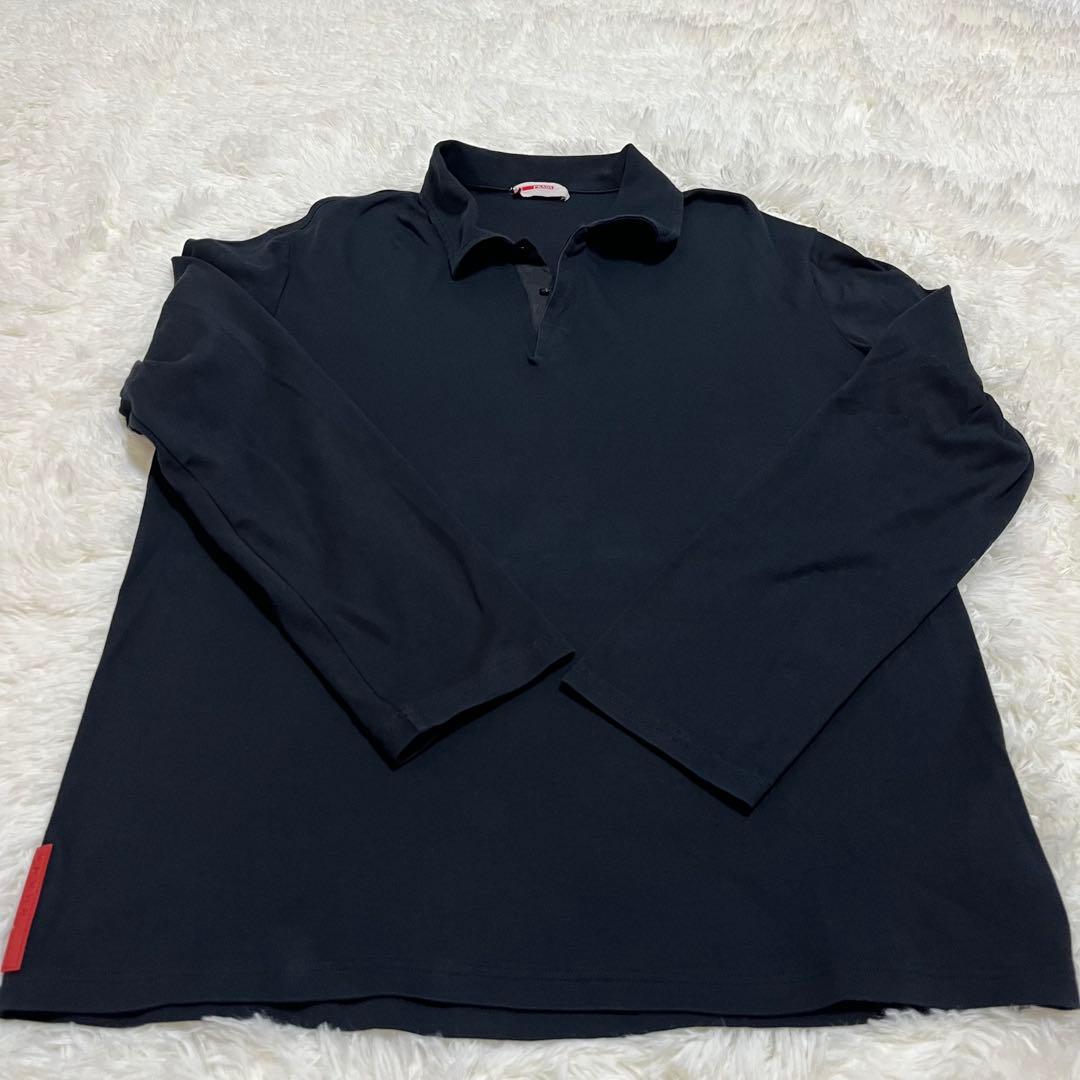 PRADA ブラック 長袖ポロシャツ　XL