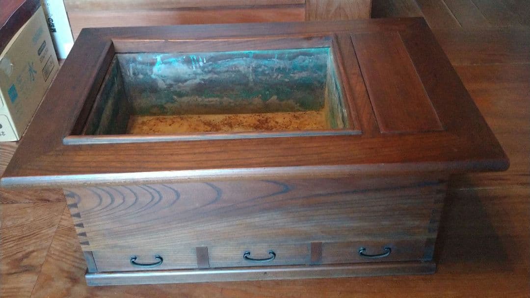 長火鉢　総欅造り