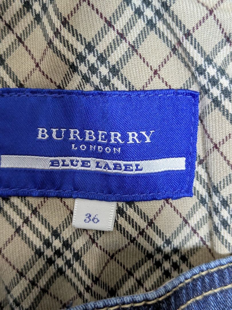 バーバリーBurberry デニムジャンパースカート36