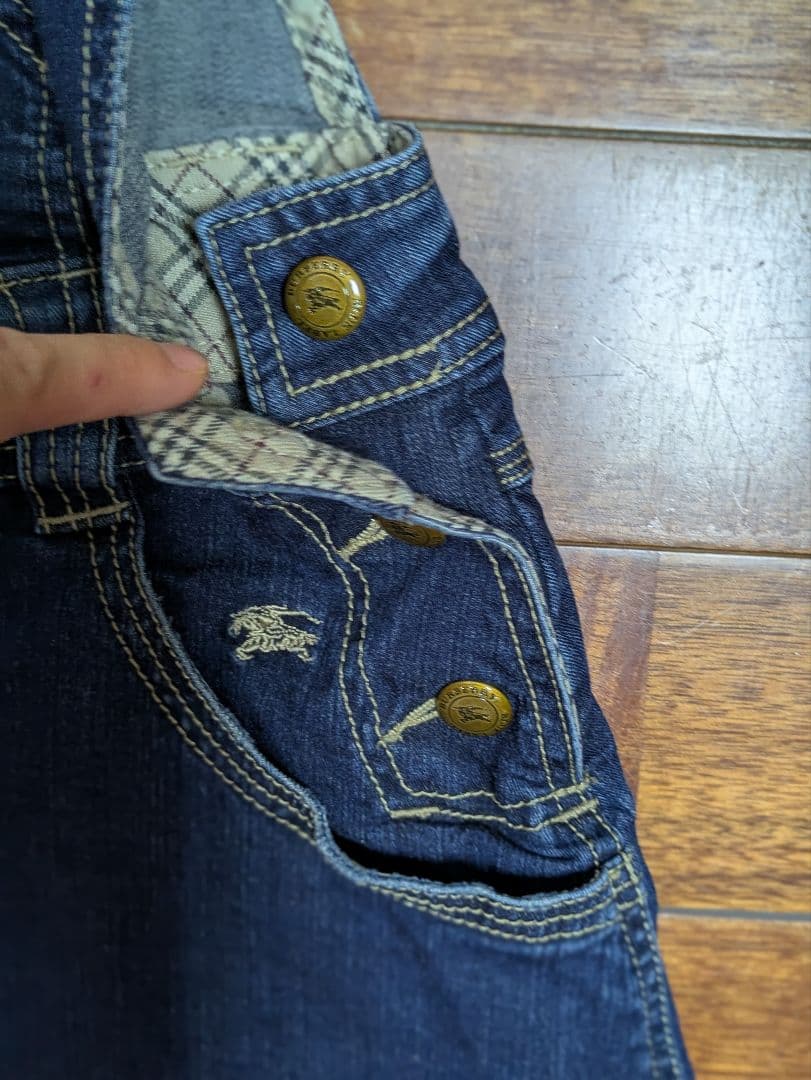 バーバリーBurberry デニムジャンパースカート36