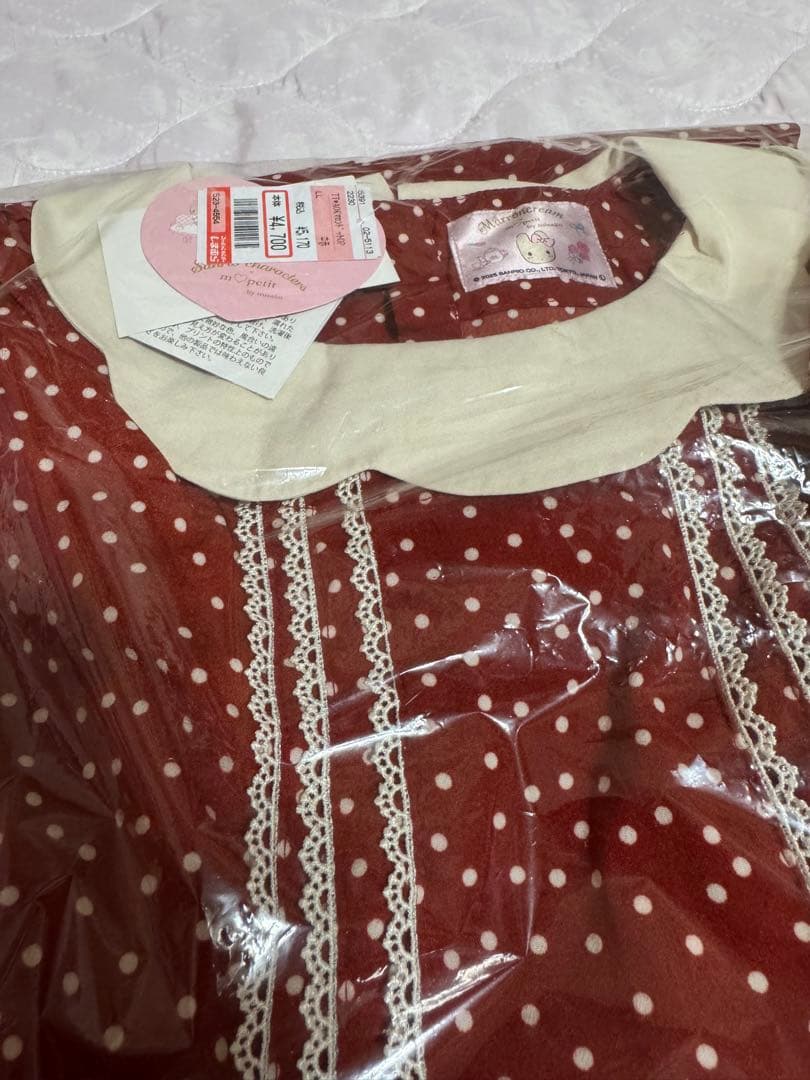 【新品】青木美沙子　しまむら　マロンクリーム　ワンピース&エプロンスカート　LL