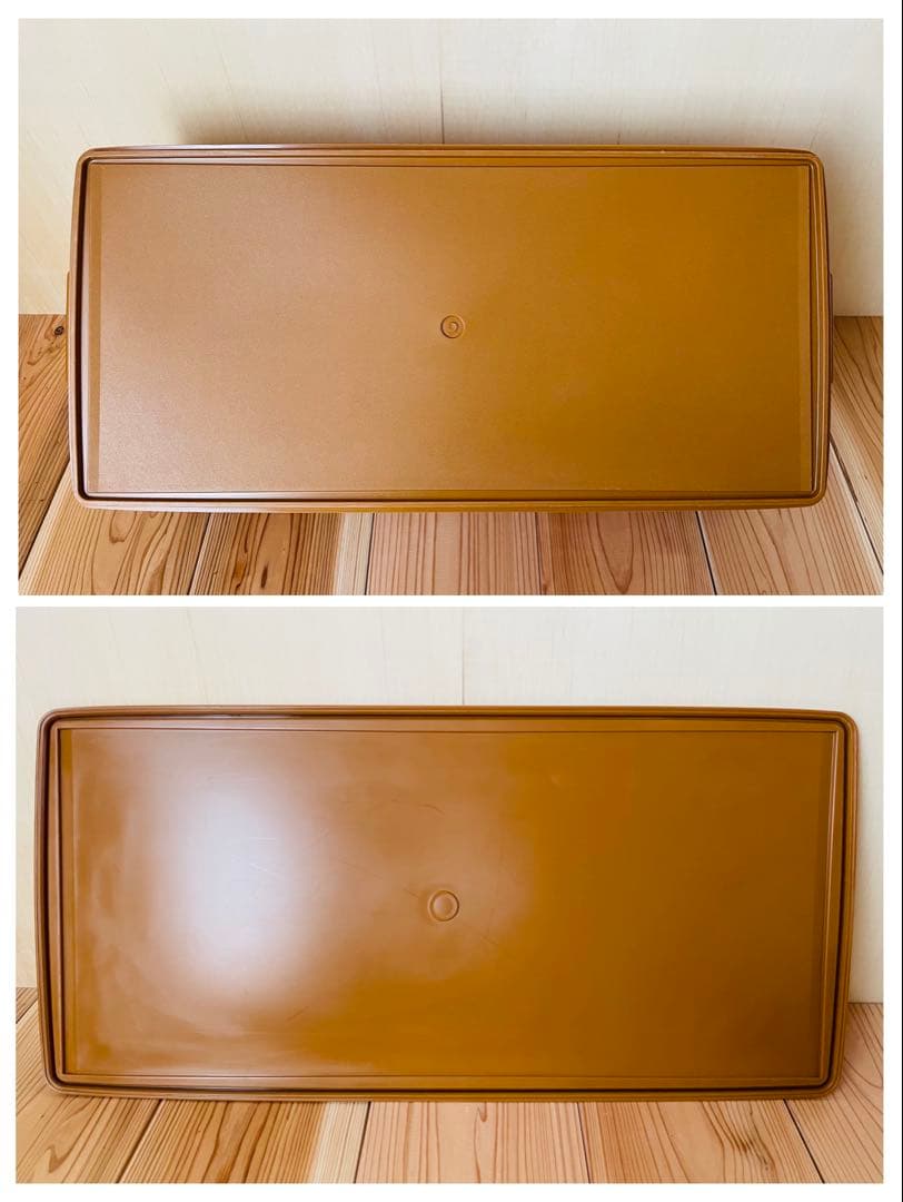 2個セット/送料込み/タッパーウェア/ディープ/ロングスーパーケース/セピア