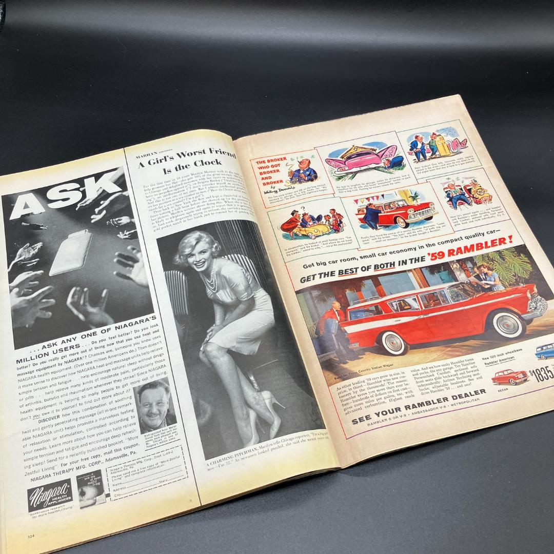 1959年 当時物　マリリン モンロー　表紙 LIFE誌　天皇陛下 ご成婚　記事