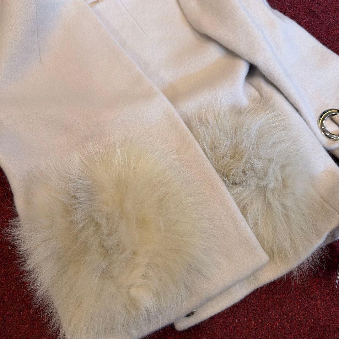 【値下げ交渉可】 FENNELフェンネルリボン袖ファーアクセントショートコート