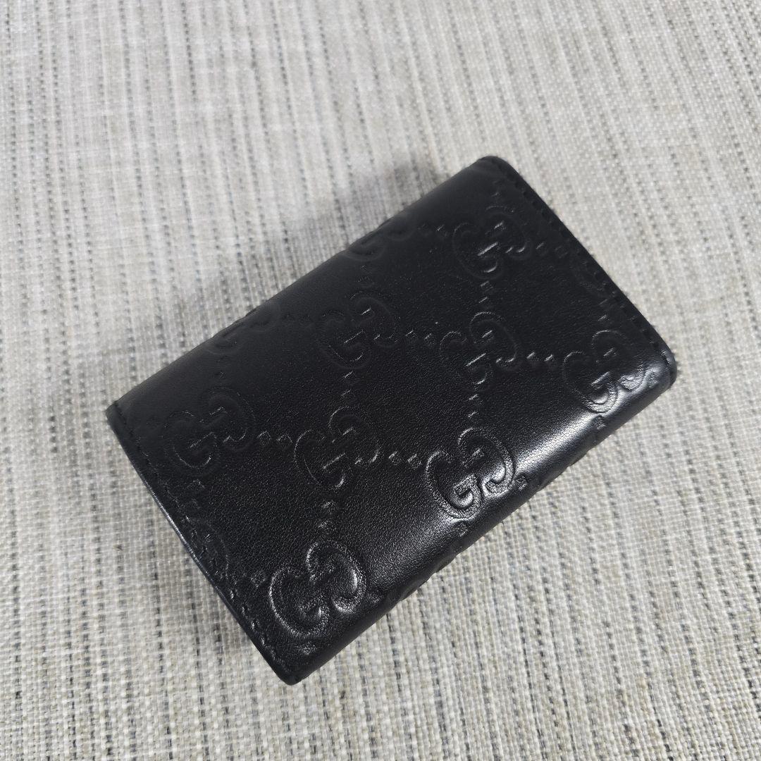 極美品　GUCCI　グッチ　6連　キーケース　グッチシマ　シマライン　レザー