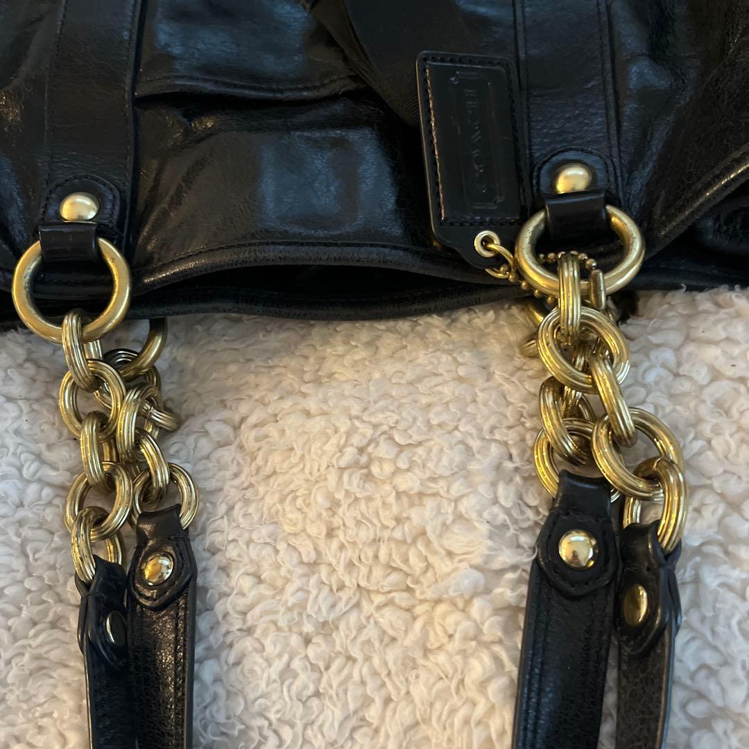 COACH（コーチ）レザー チェーン ショルダーバッグ トートバッグ