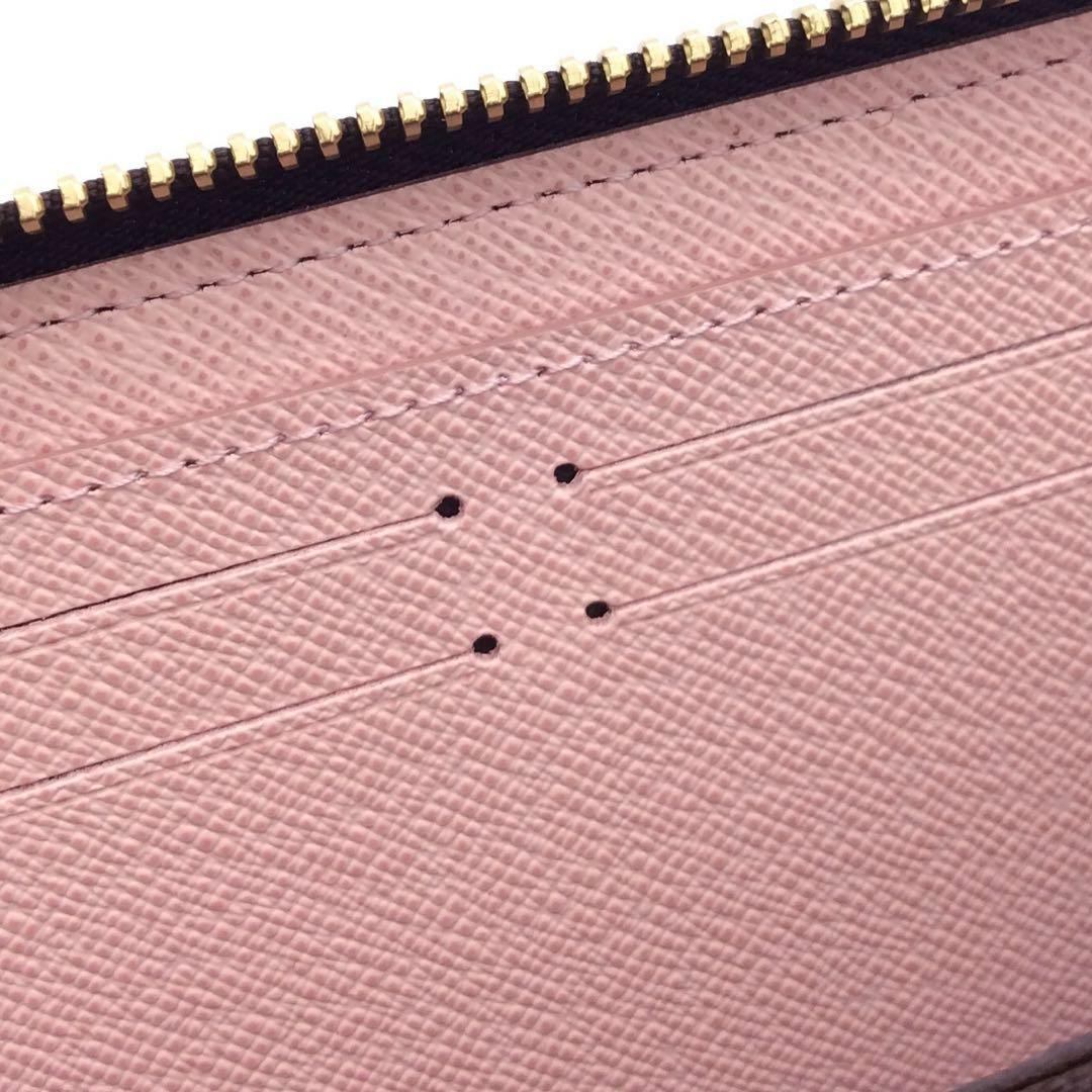 ルイヴィトン ダミエ 長財布 ポルトフォイユ クレマンス ローズバレリーヌ