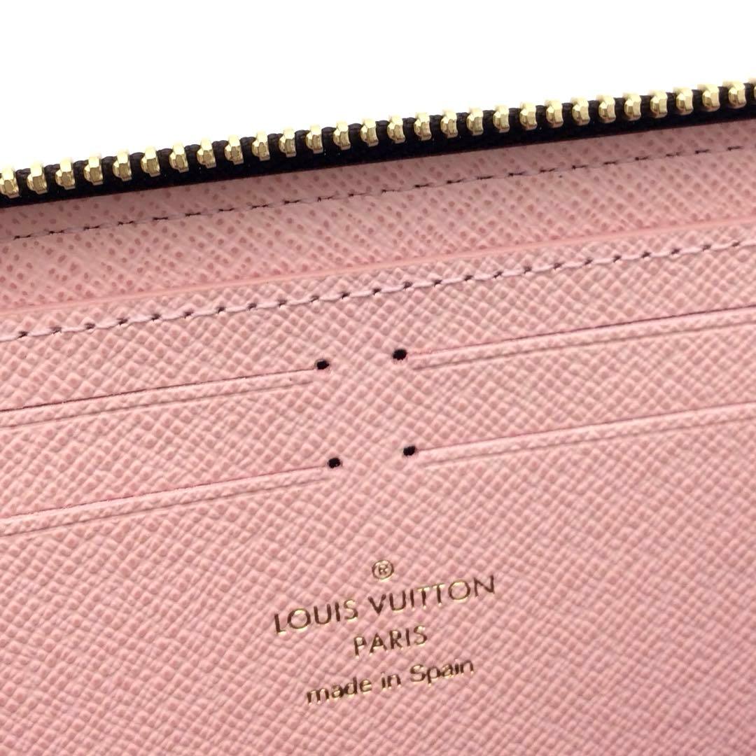 ルイヴィトン ダミエ 長財布 ポルトフォイユ クレマンス ローズバレリーヌ