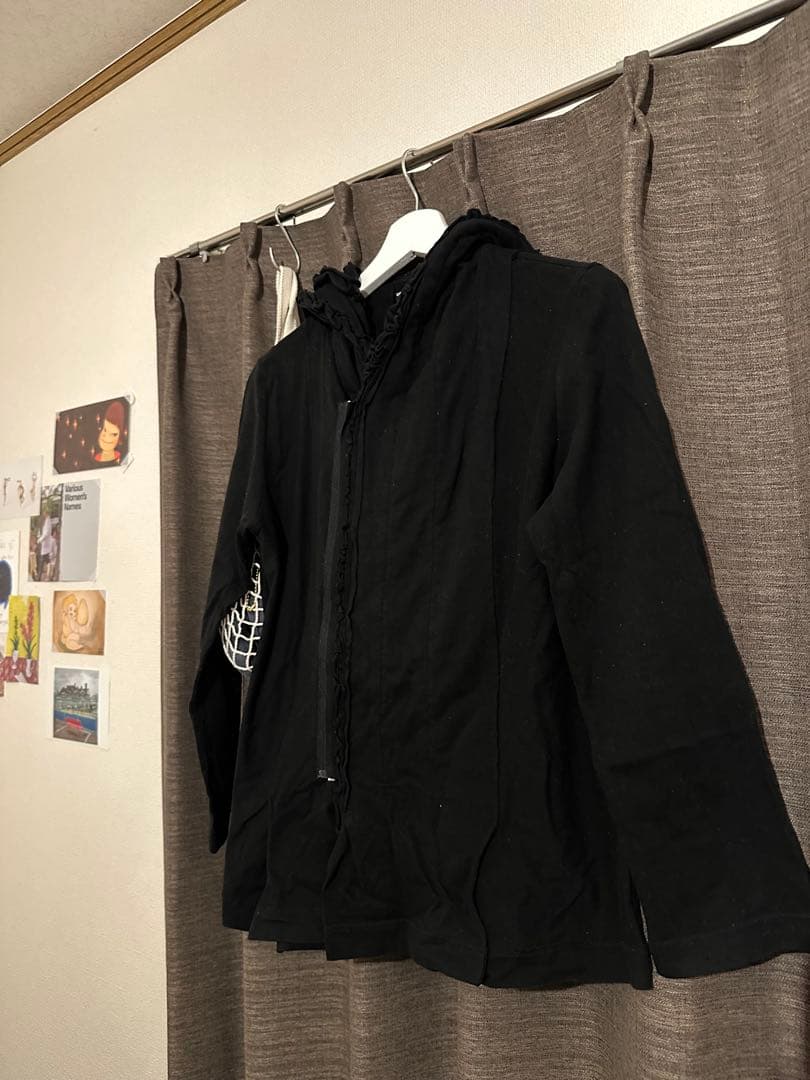 tricot COMME des GARÇONS ブラックフードジャケット