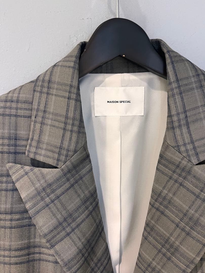 MAISON SPECIAL チェック柄 テーラードジャケット