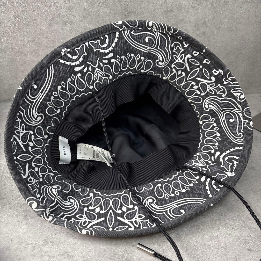 美品！Sacai サカイBANDANA バンダナ ダブルブリム バケットハット