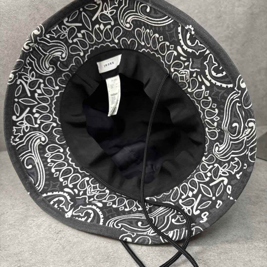 美品！Sacai サカイBANDANA バンダナ ダブルブリム バケットハット