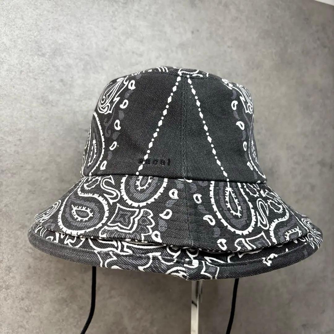 美品！Sacai サカイBANDANA バンダナ ダブルブリム バケットハット