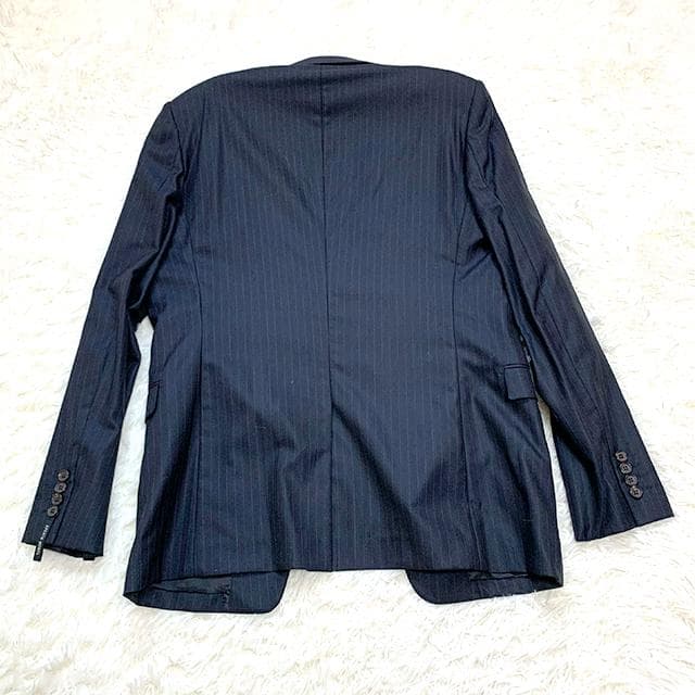 未使用タグ✨️シルク混 COMME CA MEN スーツセットアップ ストライプ