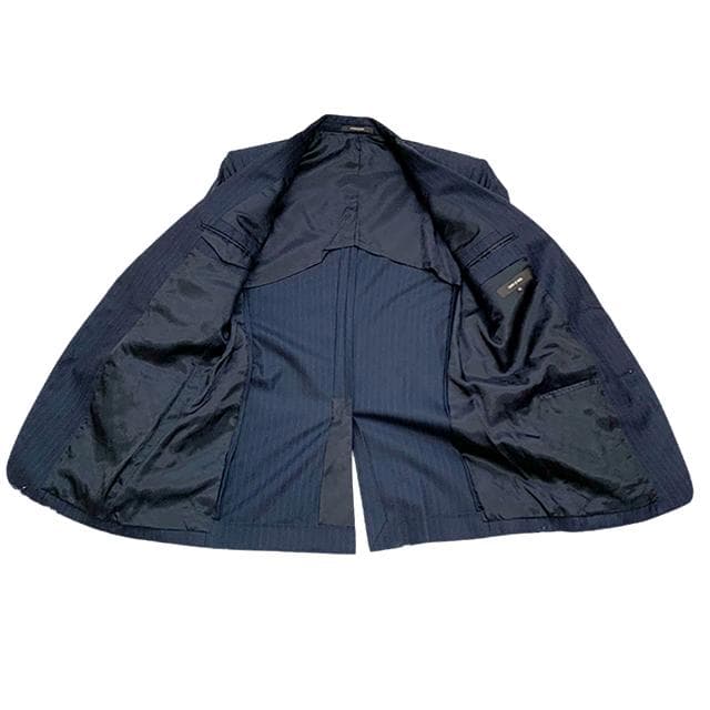 未使用タグ✨️シルク混 COMME CA MEN スーツセットアップ ストライプ