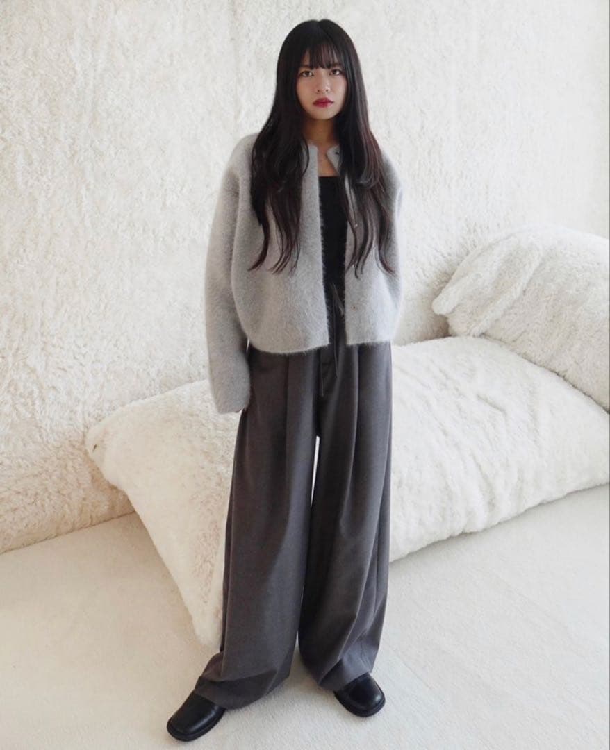 2/10まで限定値下げシールームリン　アンゴラmix 2Faceニットジャケット