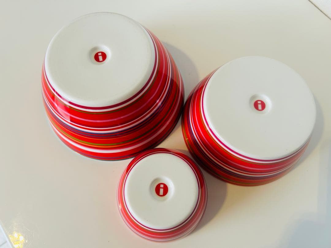 [廃盤] Origo レッド ボウル3個セット